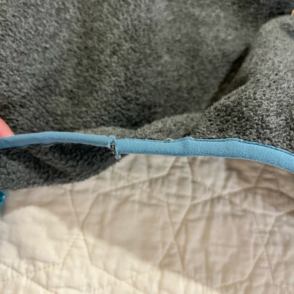 Patagonia Synchilla Grey and Teal Fleece - Picture 5 of 7